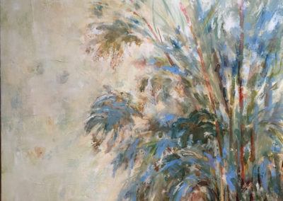 Michele-Eina-Oiseaux-dAsie-Huile-sur-toile-format-50-x-61-cm